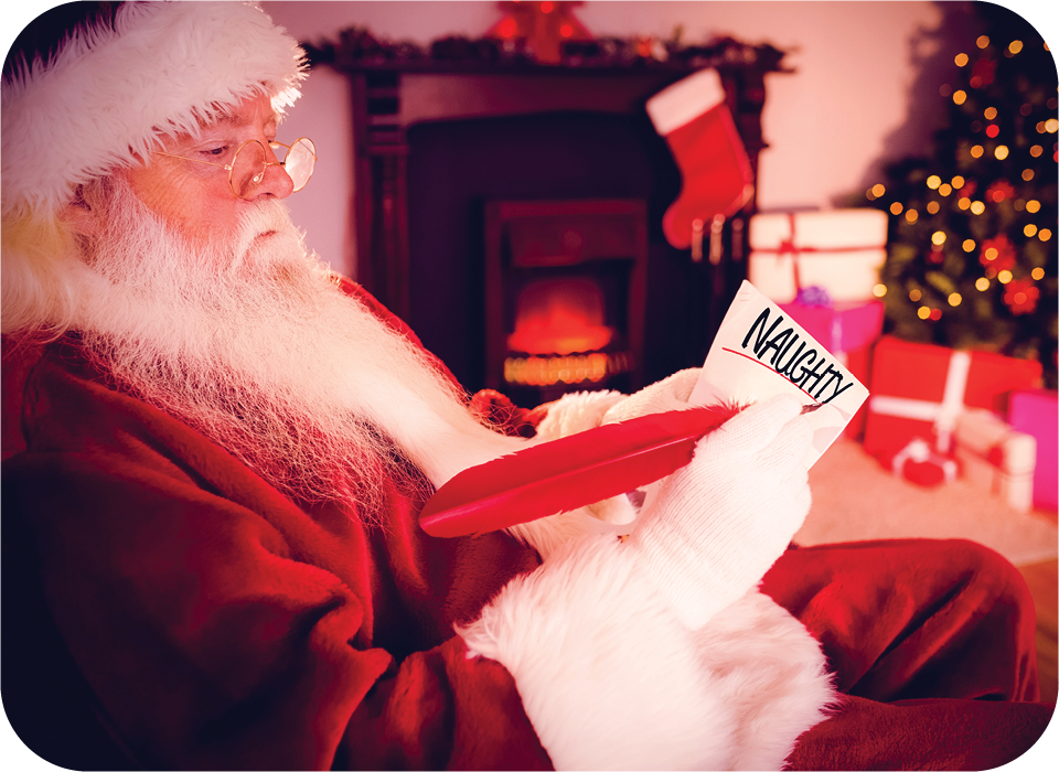 Santa writing on his list